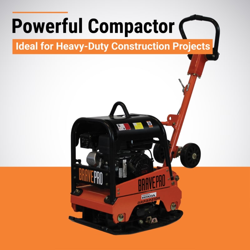 Brave Reversible Plate Compactor 15 In Wheel Kit Honda Gx160