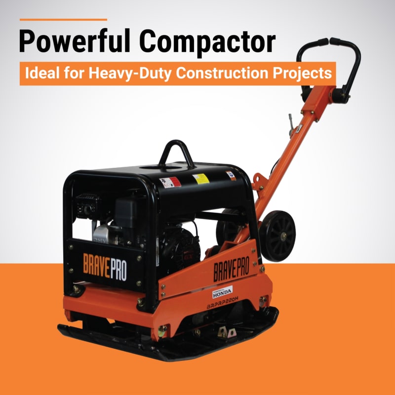 Brave Reversible Plate Compactor 20 In Wheel Kit Honda Gx200