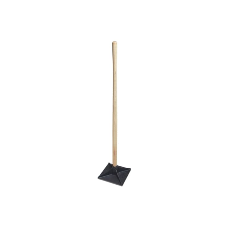 Bt Cast Iron Hand Tamper 8 In X 8 In Wooden Handle