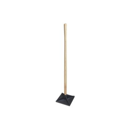 Bt Cast Iron Hand Tamper 8 In X 8 In Wooden Handle