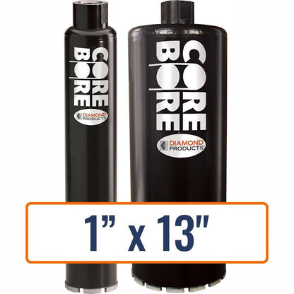 Diamond Products 1" x 13" Wet Segmented Core Drill Bit with 5/8"-11 Hub - General Purpose