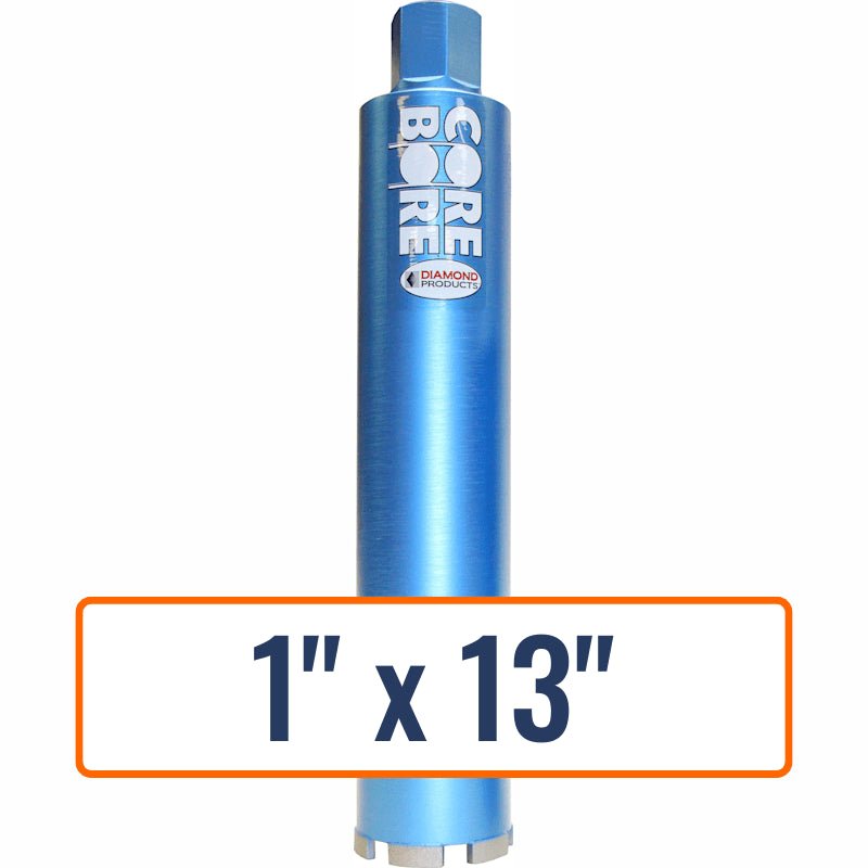 Diamond Products Star Blue 1" x 13" Wet Segmented Core Drill Bit with 5/8"-11 Hub Size