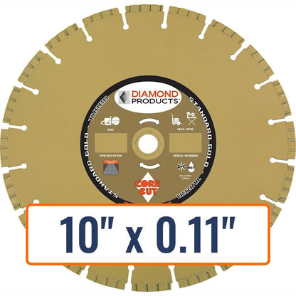 Diamond Products 10" High Performance Turbo Diamond Saw Blade for General Purpose Concrete