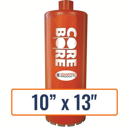 Diamond Products 10" x 13" Wet Segmented Core Drill Bit for General Purpose with Open End Hub
