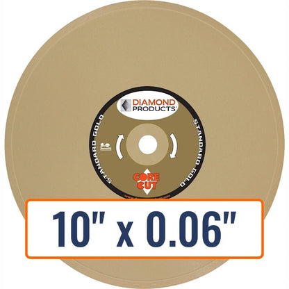 Diamond Products 10" x 0.06" Wet Tile Blade for Granite, Marble, Glass, Porcelain, Hard Tiles