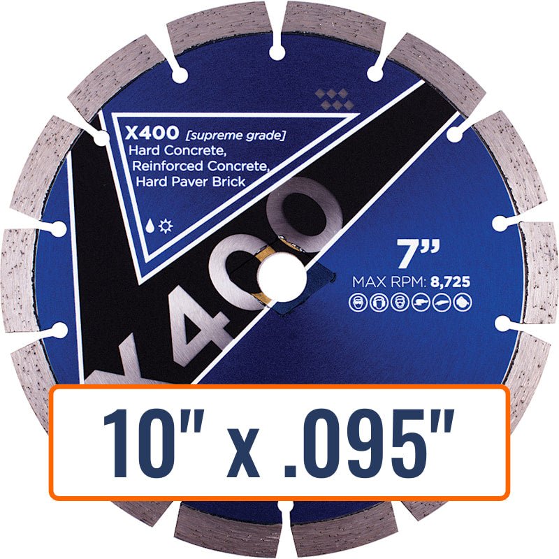 Diamond Vantage 10" x .095" Diamond Saw Blade for Hard Materials, Arbor Size DM-5/8