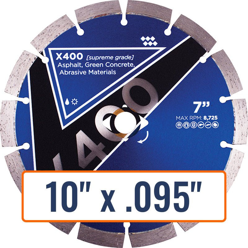 Diamond Vantage 10" Segmented Abrasive Diamond Saw Blade, DM-5/8" Arbor