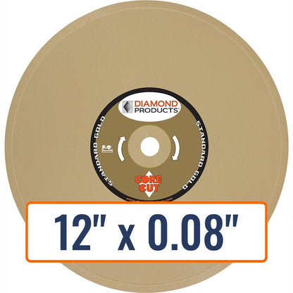 Diamond Products 12" x 0.08" Wet Tile Blade for Granite, Marble, Glass, Porcelain, Hard Tiles