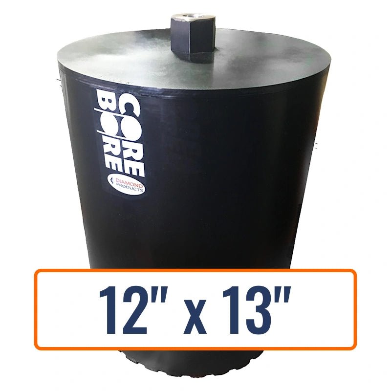 Diamond Products 12" x 13" Premium Black Large Diameter Wet Core Bit with 1-1/4" -7 Hub Size