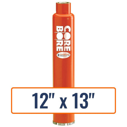 Diamond Products 12" x 13" Wet Turbo Core Drill Bit with 1-1/4"-7 Hub Size