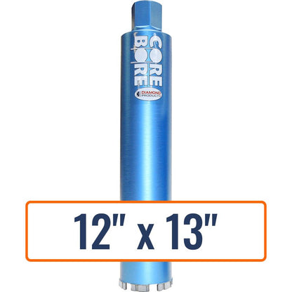 Diamond Products 12" x 13" Wet Turbo Core Drill Bit with 1-1/4"-7 Hub Size