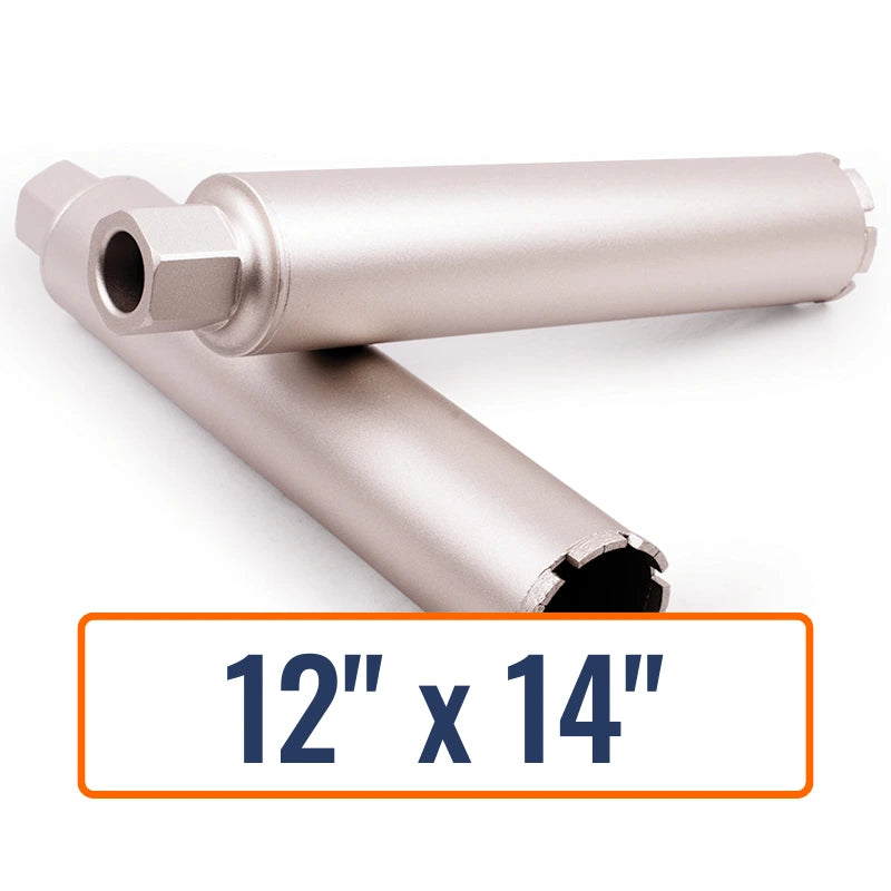 Diamond Vantage 12" x 14" Wet Professional Core Drill Bit with 1-1/4"-7 Hub Size