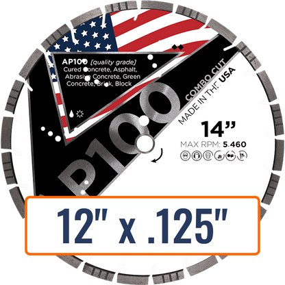 Diamond Vantage 12" x .125" All Purpose Diamond Saw Blade with 20mm Arbor