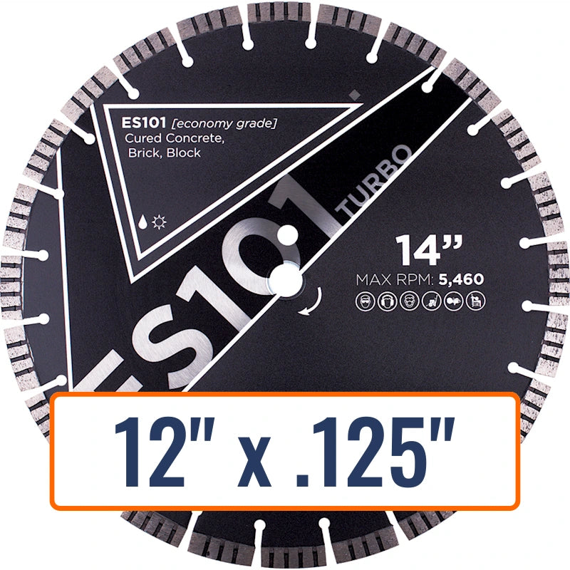 Diamond Vantage 12" General Purpose Diamond Saw Blade for Circular Saw - ES101 TURBO