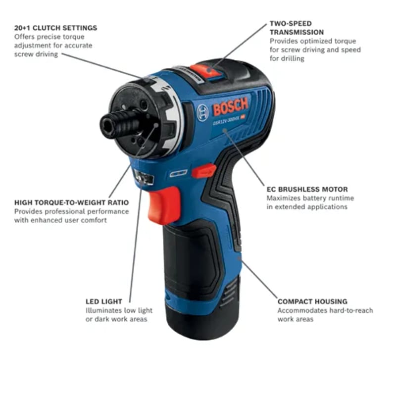 12V Max Brushless 1/4 In. Hex Two-Speed Screwdriver Kit with (2) 2.0 Ah Batteries