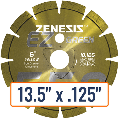 Diamond Vantage 13.5" x .125" Green Concrete Diamond Saw Blade with 1" Arbor Size and Soff-Cut Triangle