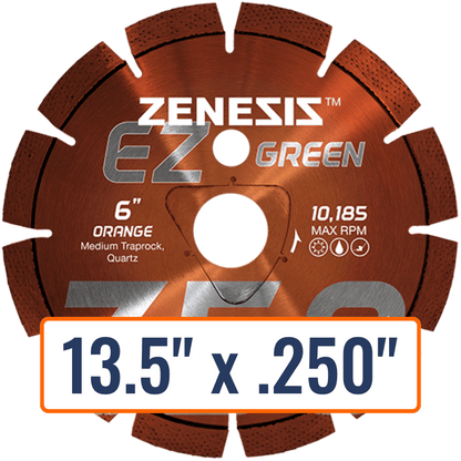 Diamond Vantage 13.5" x .250" Green Concrete Diamond Saw Blade with 1" Arbor and Soff-Cut Triangle