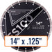 Diamond Vantage 14" x .125" General Purpose Diamond Saw Blade with 1" and 20mm Arbor Size