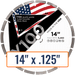 Diamond Vantage 14" x .125" General Purpose Diamond Saw Blade with 1" and 20mm Arbor Sizes