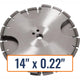Diamond Products 14" x 0.22" Joint Cleaning Diamond Saw Blade with 1" Arbor Size