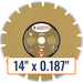 Diamond Products 14" x 0.187" Dry Walk Behind Diamond Saw Blade for Asphalt with 1" Arbor Size