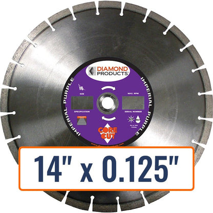 Diamond Products 14" x 0.125" Dry Walk Behind Blade for General Purpose Concrete