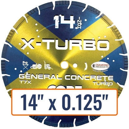 Diamond Products 14" x 0.125" Turbo Diamond Saw Blade with 20mm Arbor Size