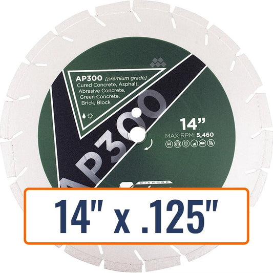 Diamond Vantage 14" x .125" All Purpose Diamond Saw Blade with 20mm Arbor Size