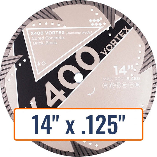 Diamond Vantage 14" x .125" General Purpose Diamond Saw Blade with 1" and 20mm Arbor Sizes