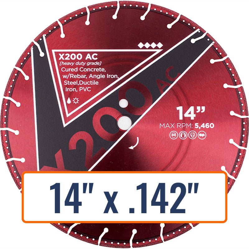 Diamond Vantage 14" x .142" Diamond Saw Blade for All Cut - 1" and 20mm Arbor Sizes