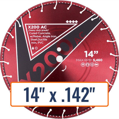 Diamond Vantage 14" x .142" All Cut Diamond Saw Blade with 20mm Arbor Size