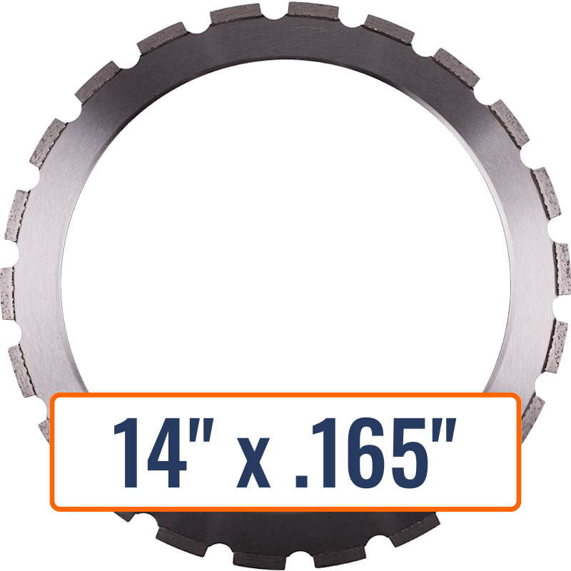 Diamond Vantage 14" x .165" Ring Saw Blade for cutting concrete - X200 - Drive (1 bond