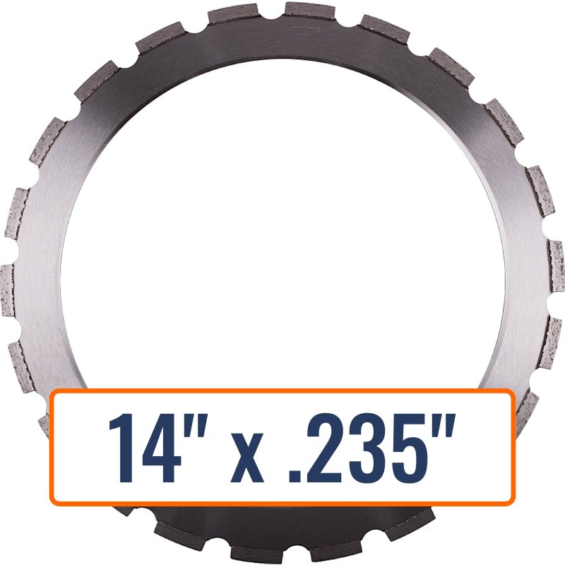 Diamond Vantage 14" x .235" Ring Saw Blade with Drive Arbor (2 bond