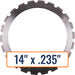 Diamond Vantage 14" x .235" Ring Saw Blade with Drive Arbor (2 bond