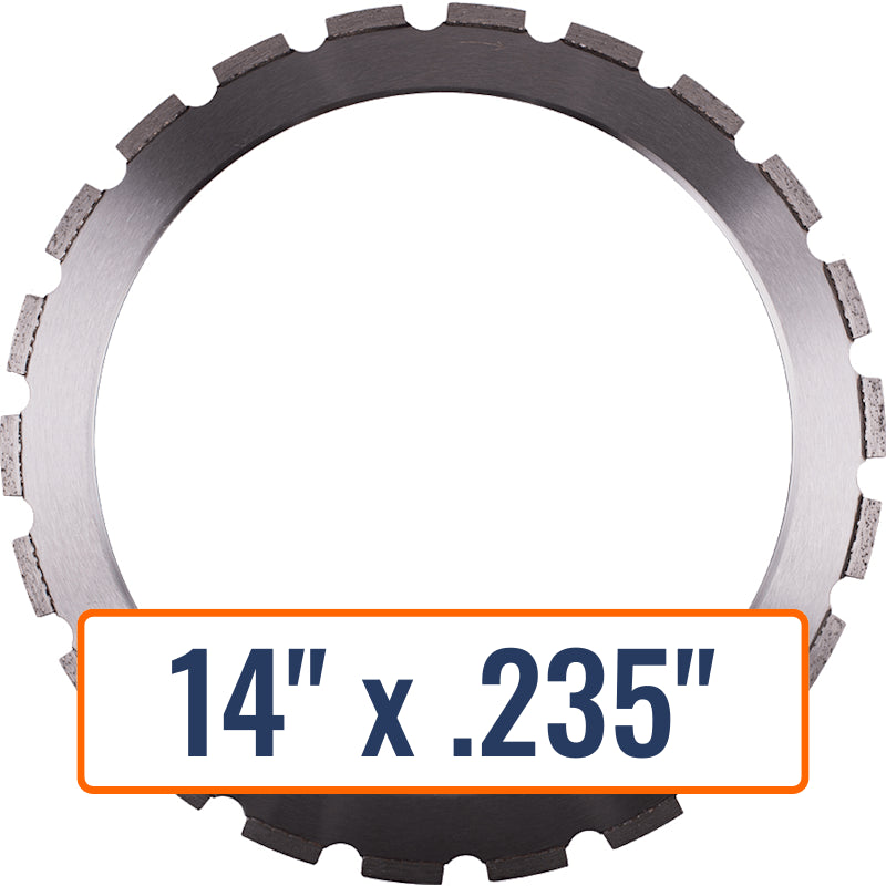 Diamond Vantage 14" x .235" Ring Saw Blade with Drive Arbor (2 bond