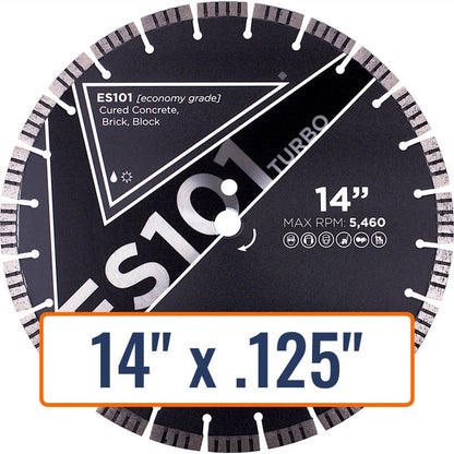 Diamond Vantage 14" x .125" General Purpose Diamond Saw Blade with 20mm Arbor Size