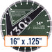 Diamond Vantage 16" x .125" Diamond Saw Blade for Concrete, Arbor Size 1
