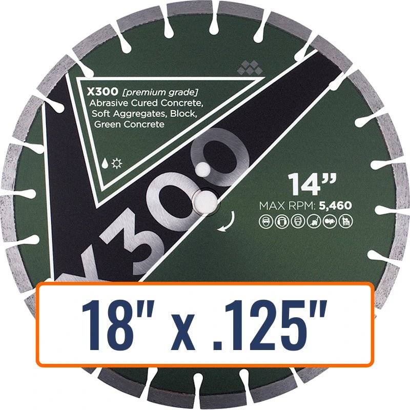 Diamond Vantage 18" x .125" Diamond Saw Blade for Abrasive Materials
