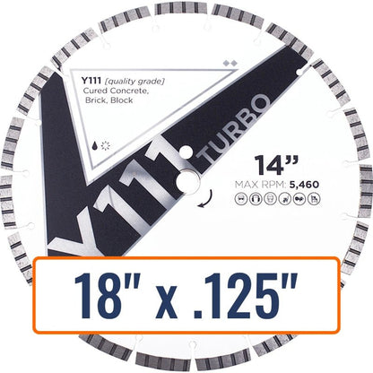 Diamond Vantage 18" x .125" General Purpose Diamond Saw Blade with 1" Arbor Size