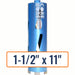 Diamond Products 1-1/2" x 11" Dry Hole Saw Core Drill Bit with 5/8"-11 Hub Size