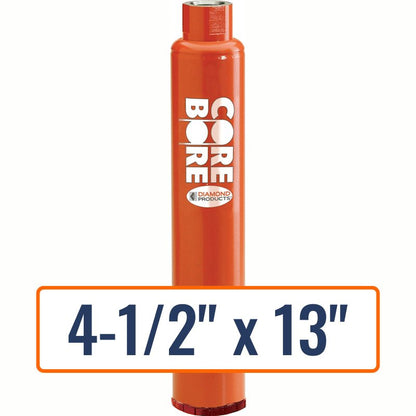 Diamond Products 4-1/2" x 13" Precast Concrete Core Drill Bit with 1-1/4"-7 Hub Size