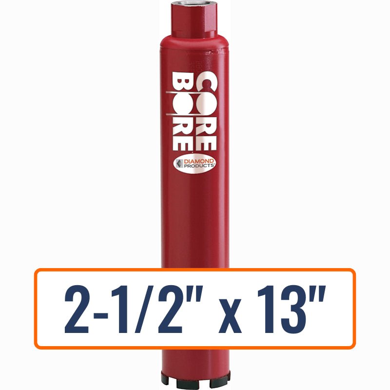 Diamond Products 2-1/2" x 13" Wet Professional Core Drill Bit with 1-1/4"-7 Hub Size