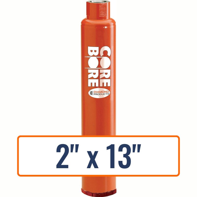 Diamond Products 2" x 13" precast concrete core drill bit with 1-1/4"-7 hub size.