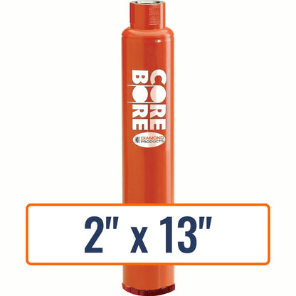 Diamond Products 2" x 13" precast concrete core drill bit with 1-1/4"-7 hub size.