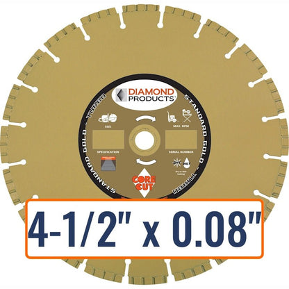 Diamond Products 4-1/2" High Performance Turbo Diamond Saw Blade for General Purpose Concrete