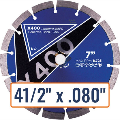 Diamond Vantage 4-1/2" x .080" General Purpose Diamond Saw Blade with 7/8" and 5/8" Arbor Size