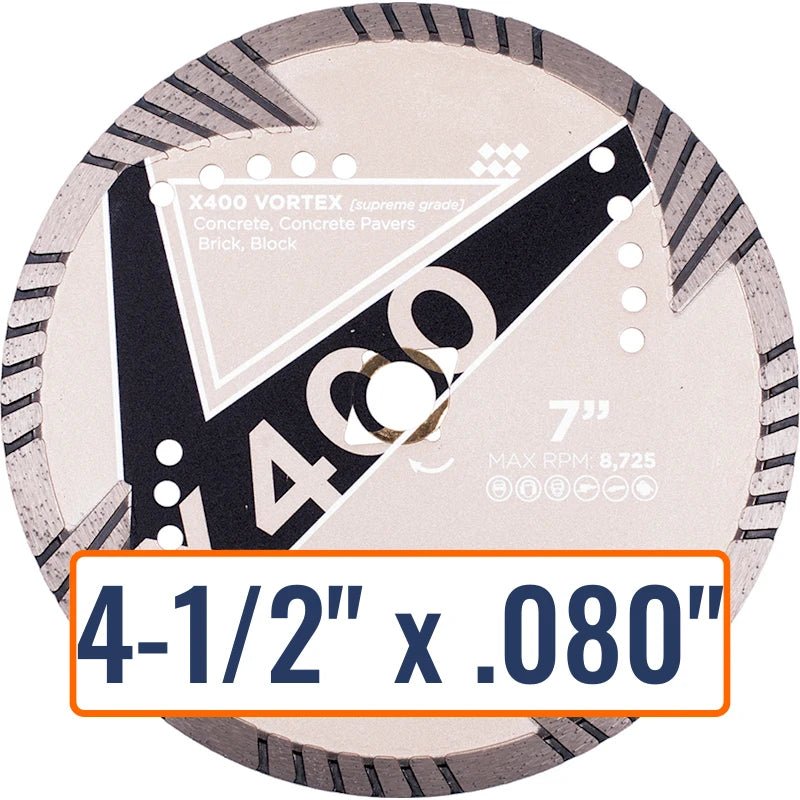 Diamond Vantage 4-1/2" x .080" General Purpose Diamond Saw Blade with 7/8" and 5/8" Arbor Sizes