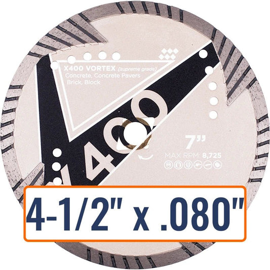 Diamond Vantage 4-1/2" x .080" General Purpose Diamond Saw Blade with 7/8" and 5/8" Arbor Sizes