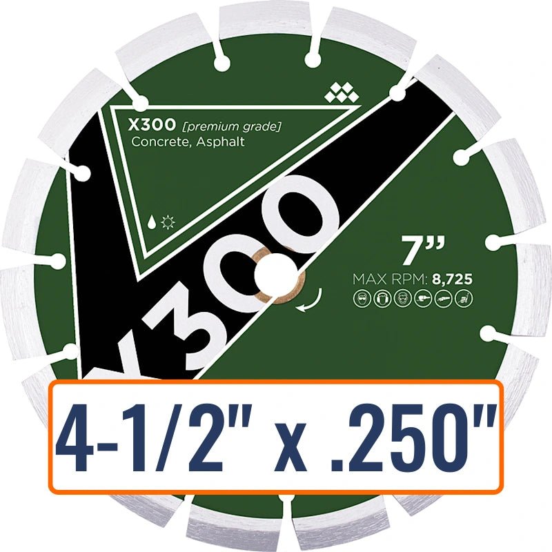 Diamond Vantage 4-1/2" x .250" Crack Chaser Diamond Saw Blade with 7/8" and 5/8" Arbor Sizes