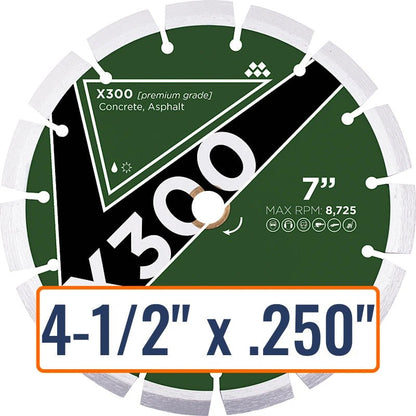 Diamond Vantage 4-1/2" x .250" Crack Chaser Diamond Saw Blade with 7/8" and 5/8" Arbor Sizes